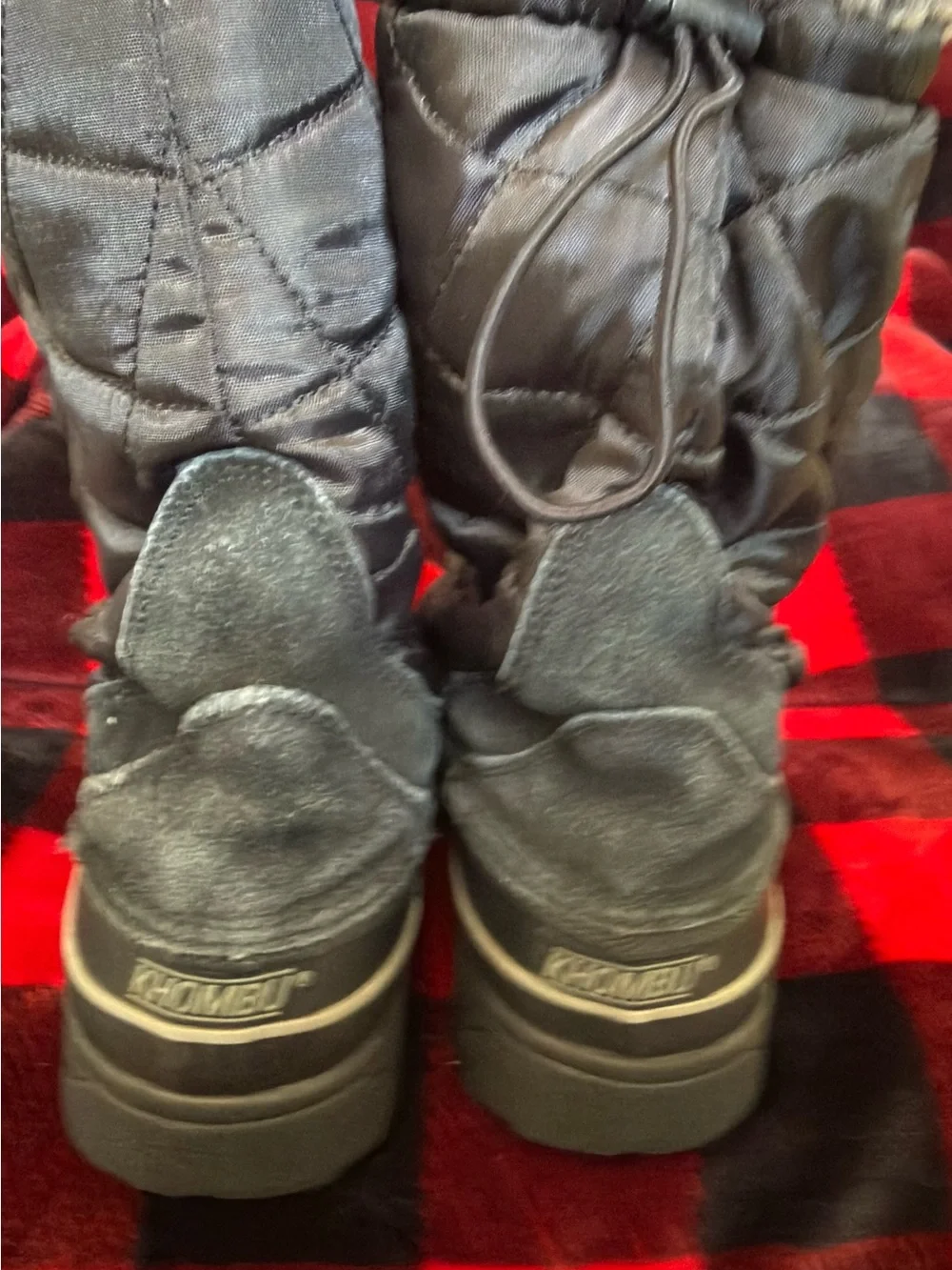 Khombu Kids Black Winter Snow Boots